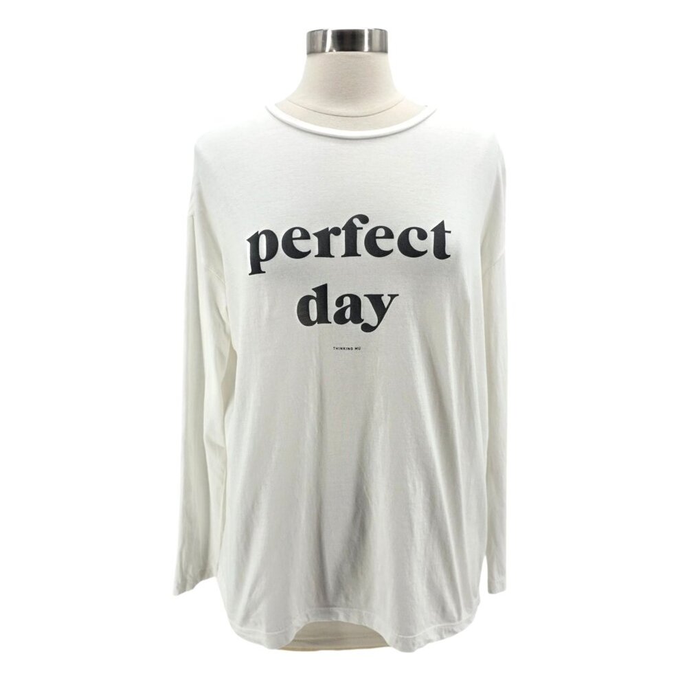 Thinking Mu Womens Large Top Organic Cotton Perfect Day Graphic Lightweight